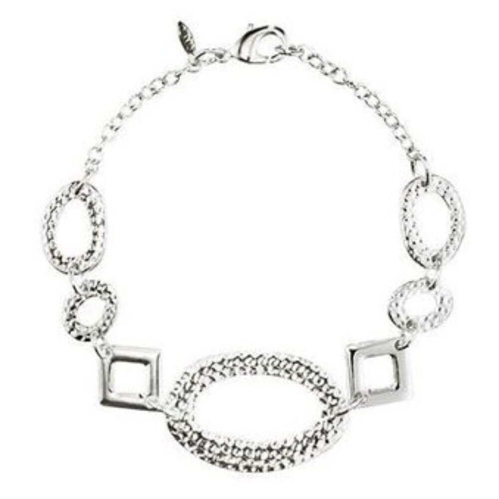 📦Avon Textured Metal Link Bracelet Silvertone 2017